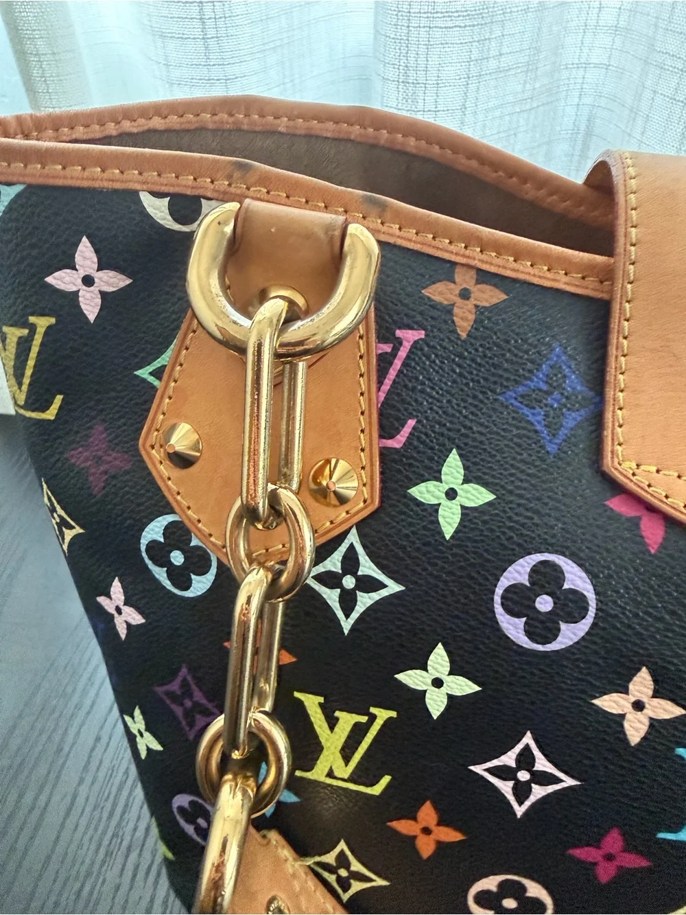 Louis Vuitton Black Monogram Multicolore Annie MM Tote Bag